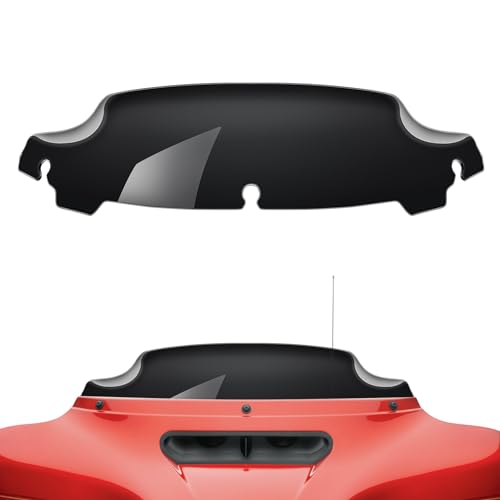 Amazicha Black 4.5" Wave Windshield Windscreen Compatible for Harley Davidson