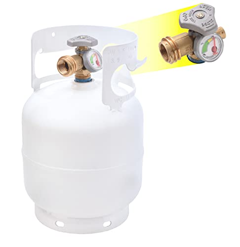 Flame King YSN5LB-GAUGE 5lb Steel Propane Tank Cylinder with Gauge