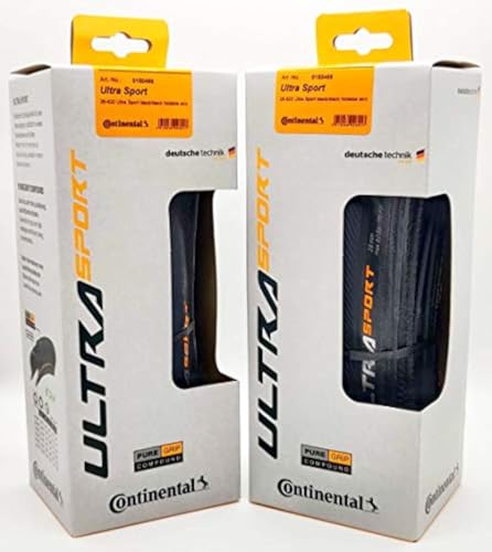 Continental Ultra Sport III 700x28 Black/Black Folding PureGrip - Pair