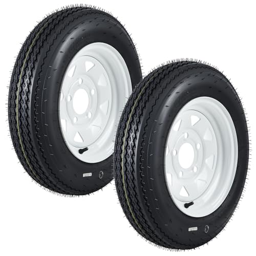 GarveeTech 4.80-12 480-12 480X12 Trailer Tire and Wheel Assembly, Heavy-Duty