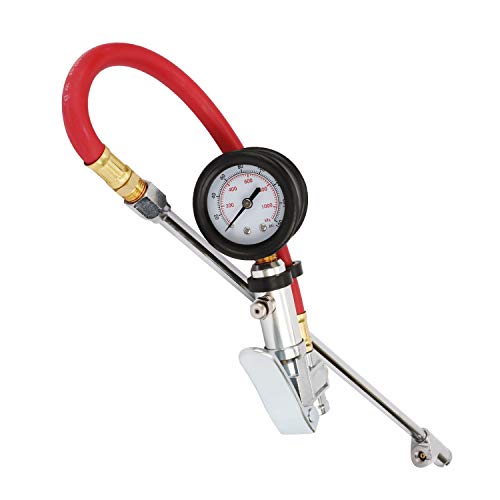 WYNNsky Tire Inflator with Tire Pressure Gauge, Extended Straight-on Air