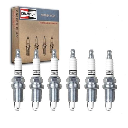 6 pc Champion Copper Plus Spark Plugs compatible with Jeep