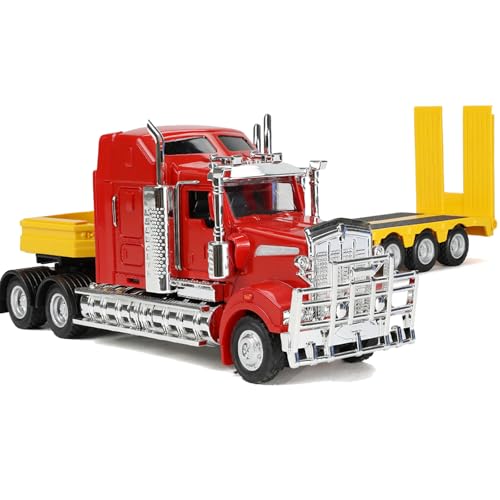 SHINESIGNAL Flatbed Semi Truck Toy, Large 1/50 for Kenworth W900
