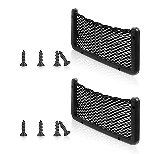 Frienda 4 Pcs ABS Plastic Frame Car Storage Net Bag