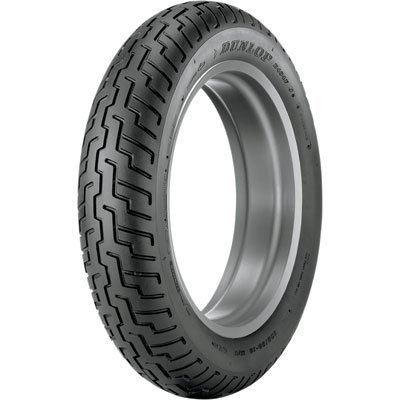 100/90-19 (57H) Dunlop D404 Front Motorcycle Tire Black Wall for