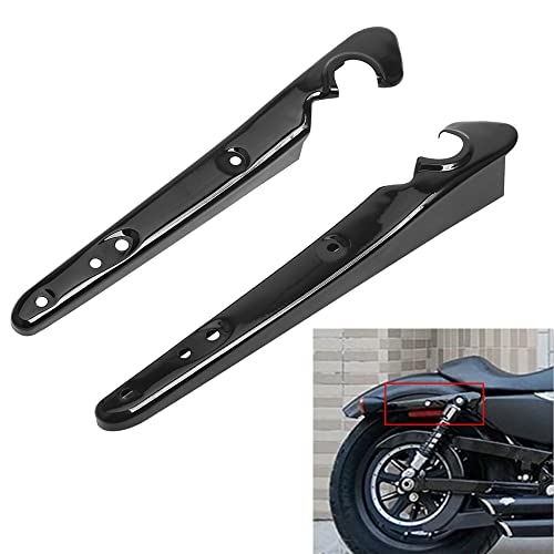 HIYOYO Gloss Black Rear Fender Strut Set Mudguard Mudflap Support