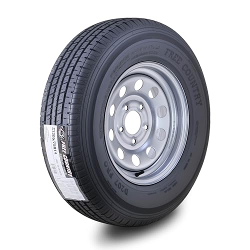 Free Country Trailer Tire Wheel Assembly ST205/75R14 8-Ply D 105N5