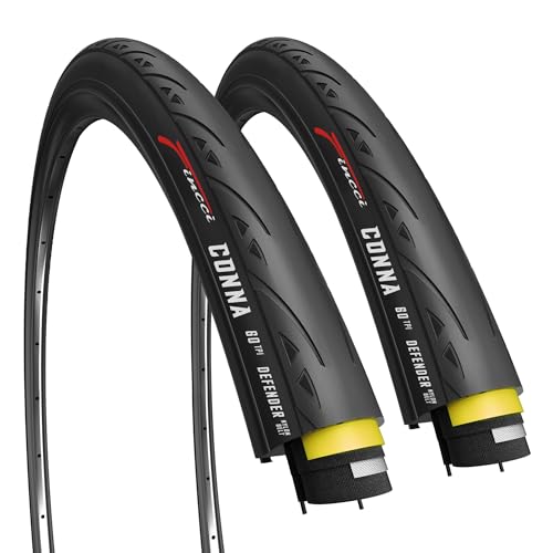 Fincci 700x25c Tire, Foldable 25-622, 60 TPI with LVL3 Nylon