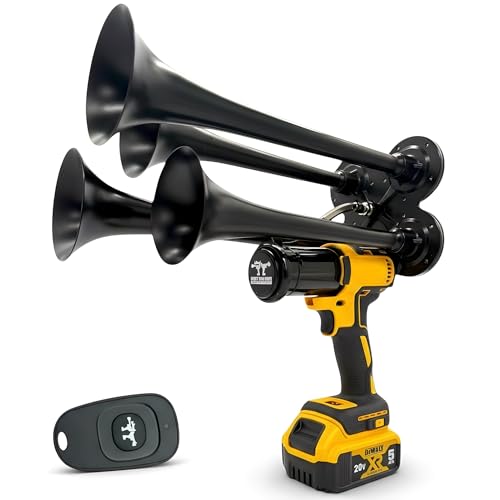 Impact Train Horn – Remote-Controlled, 150 dB, Cordless Drill Air Horn