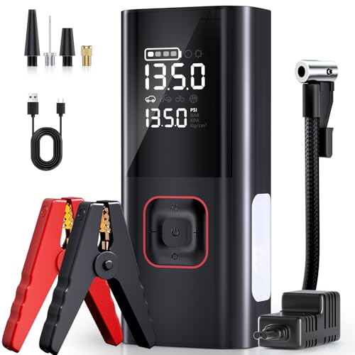 Jump Starter with Air Compressor, 5000A Battery Jumper Starter Portable
