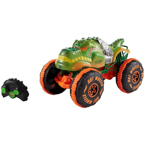 Hot Wheels Monster Trucks Remote-Control Toy Vehicle, 1:15 Scale Rageasaur