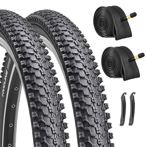 26-inch Mountain Bike Tires Set: Hycline 2-Pack 26x1.95 inch (54-559mm)