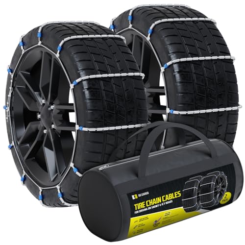Tire Chain Cables For Snow & Ice, Fits Passenger Cars