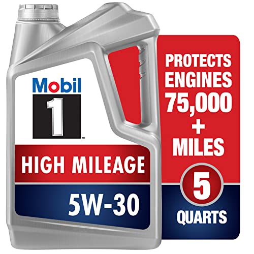 Mobil 1 High Mileage Full Synthetic Motor Oil 5W-30, 5