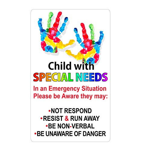 Special Needs Sticker Car Safety Decal for Child in Vehicle