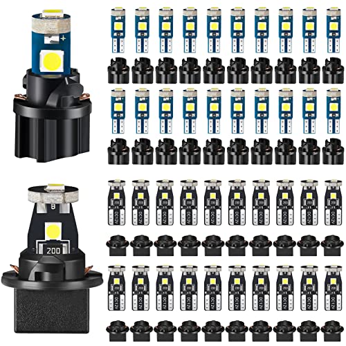 40 Pieces T5 T10 LED Bulbs Dash Lights with Twist